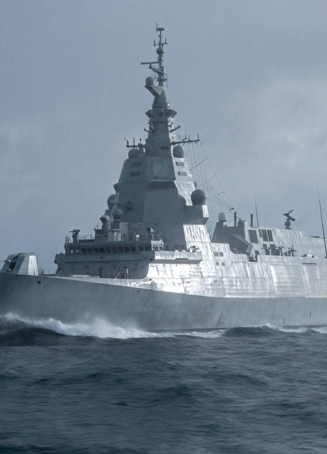 Recreaci&oacute;n generada con IA de operaciones navales vistas por un sistema de visi&oacute;n